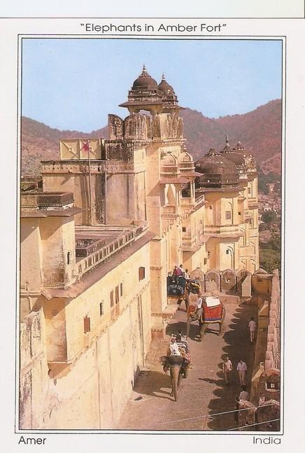 Postal 047249 : Elephants in Amber Fort India