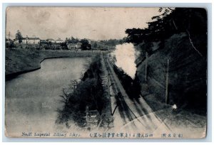 Tokyo Japan Postcard No.7 Imperial Military Road River View c1910 Antique
