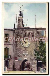 Postcard From Old Sommieres Tower Clock