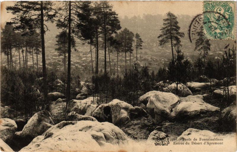 CPA Foret de FONTAINEBLEAU - Entrée du Desert d'Apremont (248727)