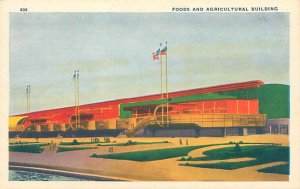 1933 Chicago World's Fair Foods & Agricultural Building Litho Postcard U...