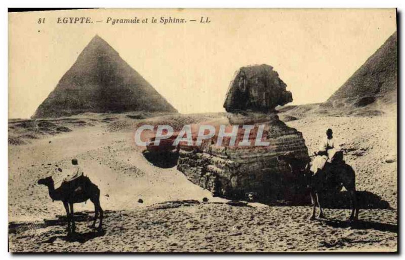 Egypt Post Card Ancient Egypt Pyramid and Sphinx
