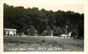 1940s Keene New Hampshire Rustic Haven Cabins Route 9 RPPC real photo 9847