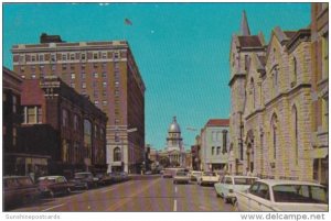 Illinois Springfield Capitol Avenue Street Scene