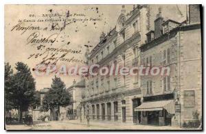 Postcard Nevers Old Post Circle Officers