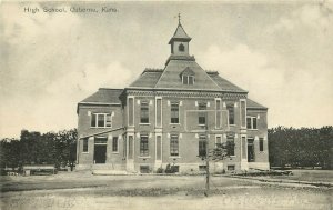 Wheelock Postcard; High School, Osborne KS Osborne County Unposted