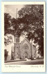 SCHENECTADY, New York NY ~ FIRST METHODIST CHURCH Rev. Leon Adkins Postcard