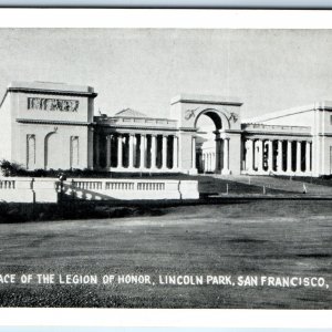 1938 San Francisco, CA Lincoln Park Legion of Honor JC Bardell Mini Postcard A77