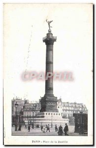 Postcard Old Paris Bastille Square