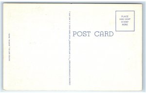 Large Letter Linen BOSTON, MA Massachusetts c1940s Curt Teich Postcard