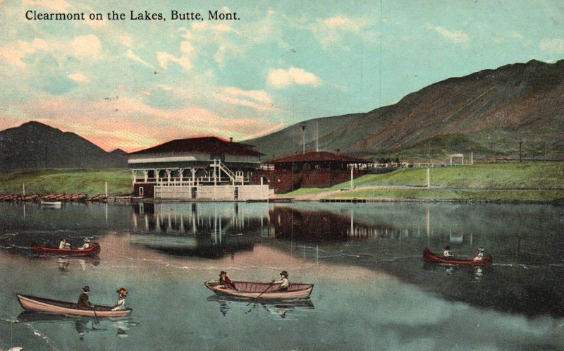 Vintage Postcard 1918 Clearmont on the Lakes Butte Montana MT Keefe Bros Pub.