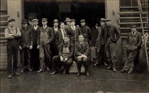 Portland OR Wadhams & Kerr Bros Grocery Bus Workers Real Photo Postcard