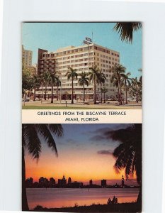 Postcard Greetings From The Biscayne Terrace Miami Florida USA