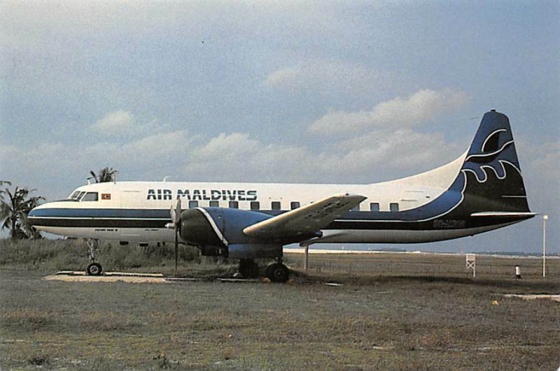 Airplane Postcards      Air Maldives Airlines Convair 340  