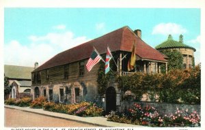 St. Augustine FL-Florida, Oldest House in US St. Francis Vintage Postcard