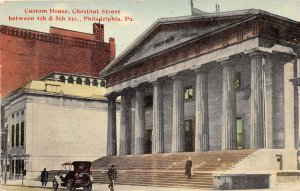 Philadelphia Pennsylvania 1913 Postcard Custom House Chestnut Street