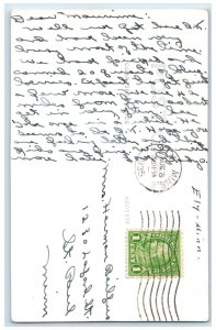 1935 River And Trees Scene Ely Minnesota MN RPPC Photo Posted Vintage Postcard