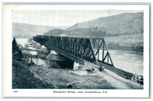 c1940's Matapedia Bridge Near Campbellton New Brunswick Canada Vintage Postcard