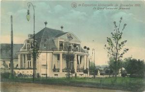 Allanand 1910 Brussels Belgium Exposition Restaurant Walschaerts postcard 4204