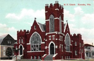 KENOSHA, Wisconsin WI ~  M.E. CHURCH~Methodist Episcopal  ca1910's Postcard