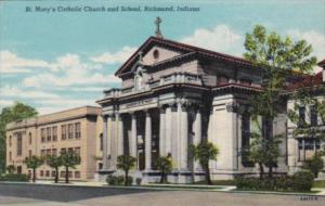 St Mary's Catholic Church and School Richmond Indiana Curteich