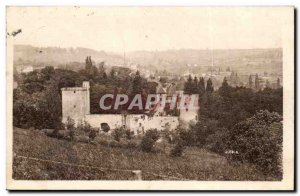 Old Postcard Couches les Mines General view and Marguerite chateau in Burgundy