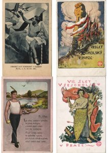 SOKOL SPORT CZECHSLOVAKIA with LOT of BETTER 150 Vintage Postcards (L3763)