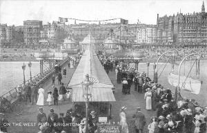 uk13775 on the west pier  brighton real photo uk