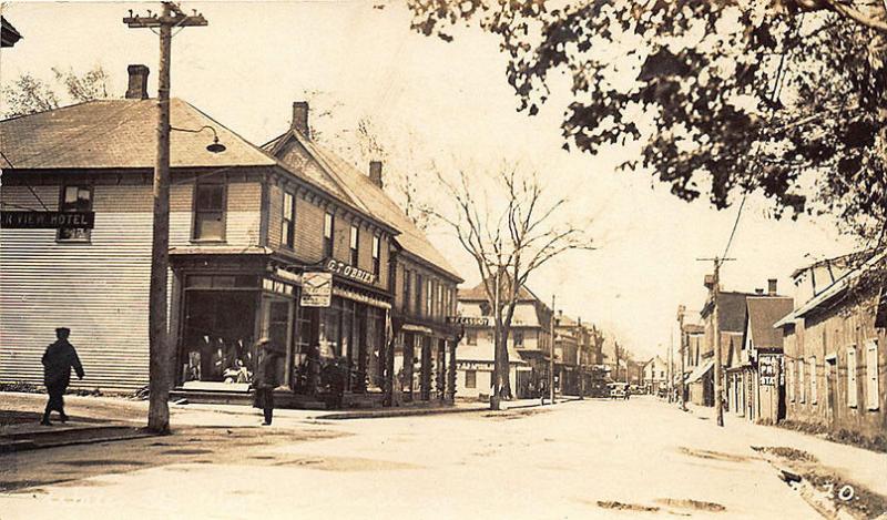 Chatham New Brunswick Canada Street View Storefronts RPPC Postcard