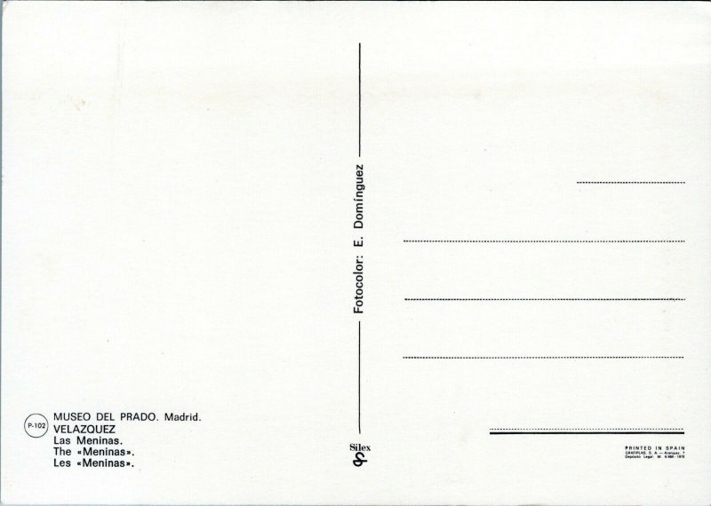 postcard art - Diego Velazquez - Las Meninas