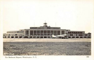 Washington DC National Airport Airplane Real Photo Postcard