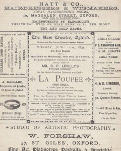 La Poupee Puppet Doll CP Levilly Oxford Playhouse Victorian Theatre Programme