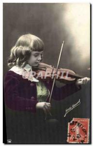 Old Postcard Child Violin