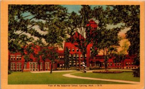 View of the Industrial School Lansing Michigan Postcard PC82