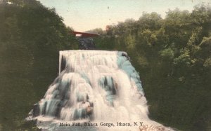 Vintage Postcard 1906 Main Fall Ithaca Gorge Ithaca New York Taylor & Carpenter