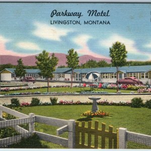 c1950s Livingston, MT Parkway Motel Best Western AAA Roadside Yellowstone A234