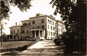 PC CPA US, IOWA, WAVERLY, MERCY HOSPITAL, VINTAGE REAL PHOTO POSTCARD (b6372)