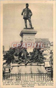 Old Postcard Le Mans Statue of General Chanzy high monument Aug. 16, 1885 Army