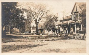 Casco ME Store & Post Office Dirt Street, Real Photo Postcard