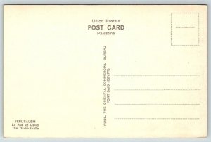 Jerusalem  Israel    Busy David Street  Postcard