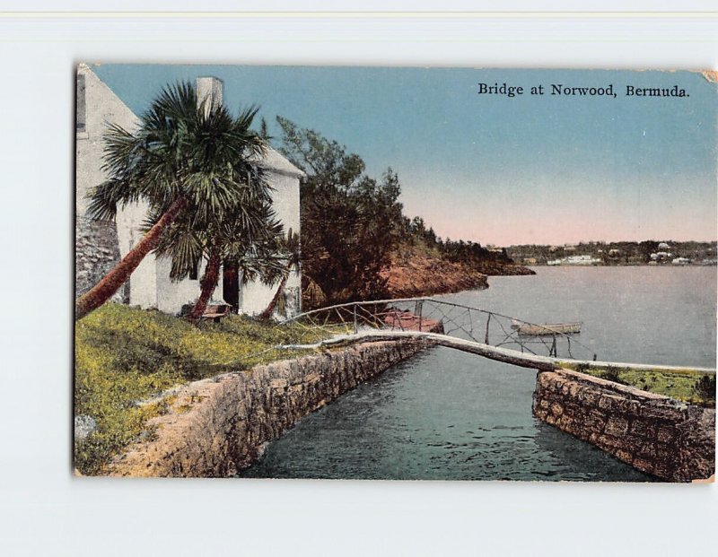 Postcard Bridge at Norwood, Bermuda, British Overseas Territory
