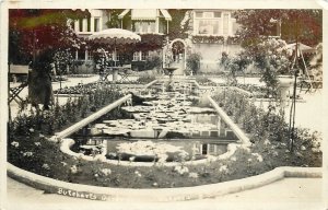 Postcard RPPC 1920s Victoria BC Canada Butcharts Gardens  Lily Pond CD24-2506