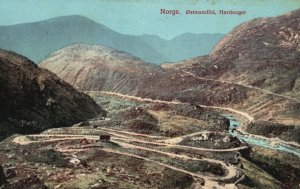 Vintage Postcard 1914 Norge Ostmanlid Hardanger Trail Attraction Norway