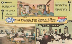 Mobile AL Old Spanish Fort Tourist Village Multi-View Linen Postcard