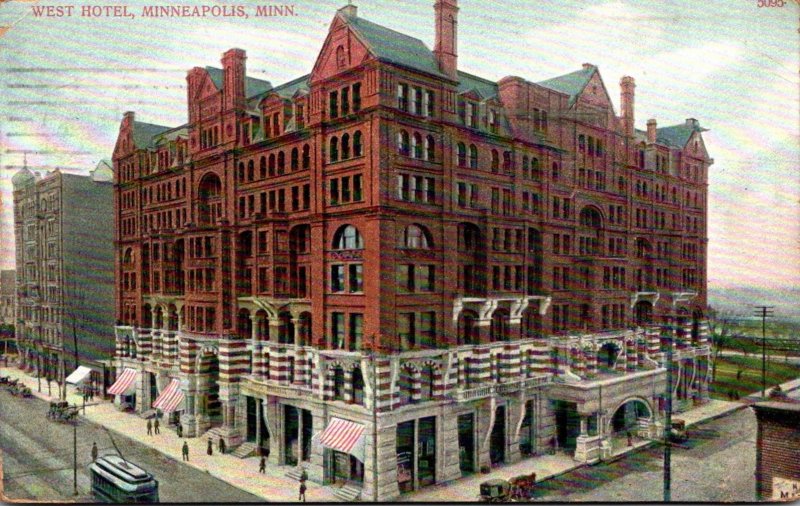 Minnesota Minneapolis West Hotel 1907