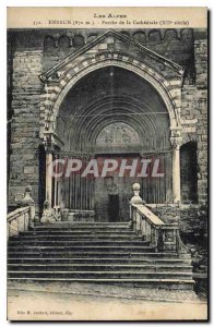 Postcard Old Embrun Porch of the Cathedral