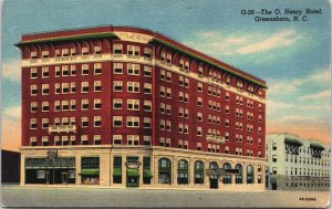 The O.Henry Hotel Greensboro North Carolina Linen Postcard C118