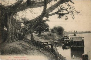 CPA AK Vietry Les bords de la Riviere Claire VIETNAM-INDOCHINA (1105619)