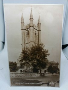 Vintage Rp Postcard St Peters Church Marlborough Wiltshire Unused