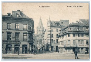 c1910 Mainz Am Rhein Fischtorplatz Germany Unposted Antique Postcard